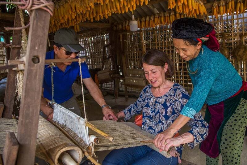 linen weaving village